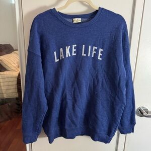 Lake Life Blue Crewneck Sweatshirt - Oat Collective Brand